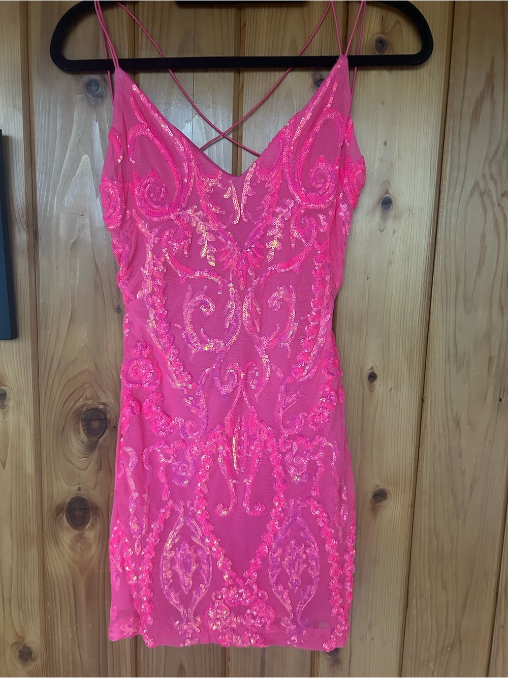 Hot Pink Hoco Dress Size Medium